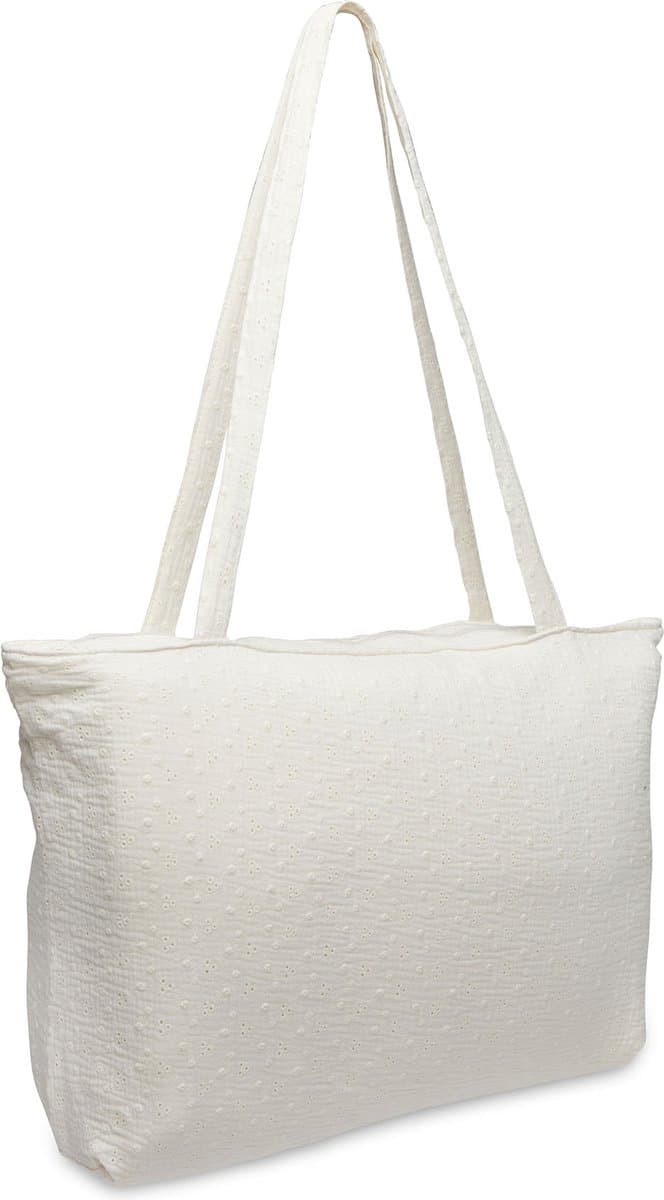 Jollein - Shopper (Embroidery - Ivory) - Katoen - Luiertas, Verzorgingstas - 45x34cm - Afbeelding 3