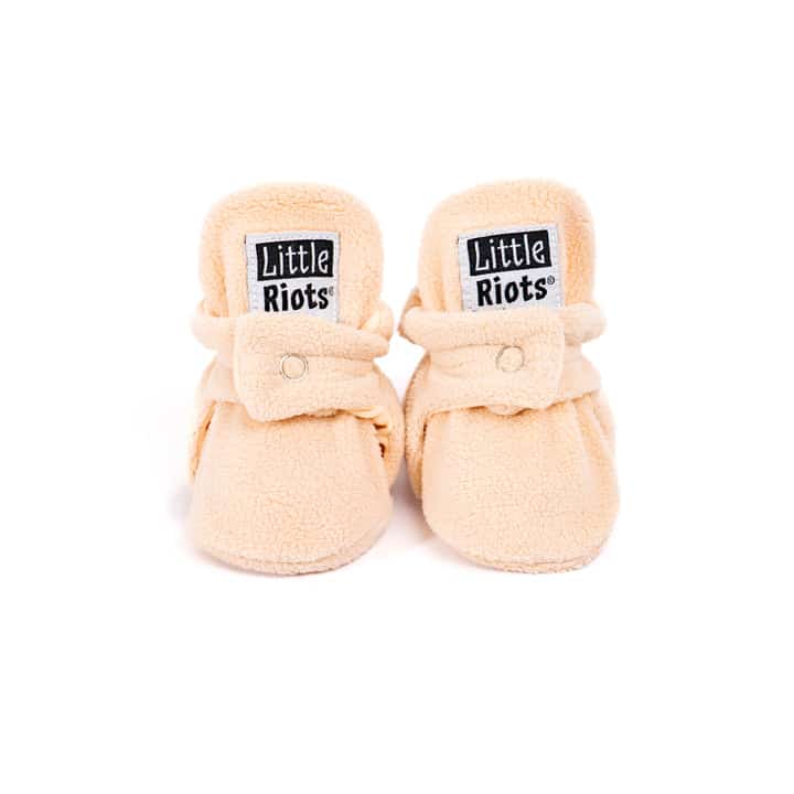 Slofjes Little Riots Fleece Original (0–6 maanden) - soft beige - Afbeelding 2