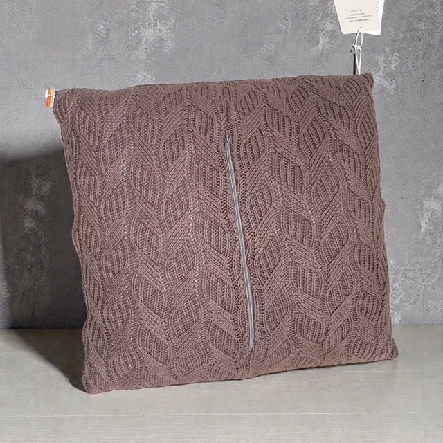 Jollein kussenhoes Spring knit 45x45 incl. binnenkussen - chestnut - Afbeelding 2