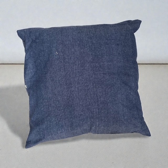 Koeka Kussenhoes denim jeans borduur - 50x50 - incl. binnenkussen - Afbeelding 2