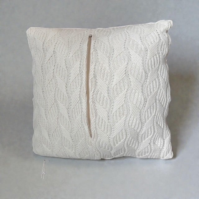 Jollein kussenhoes Spring knit 45x45 incl. binnenkussen - ivory - Afbeelding 2