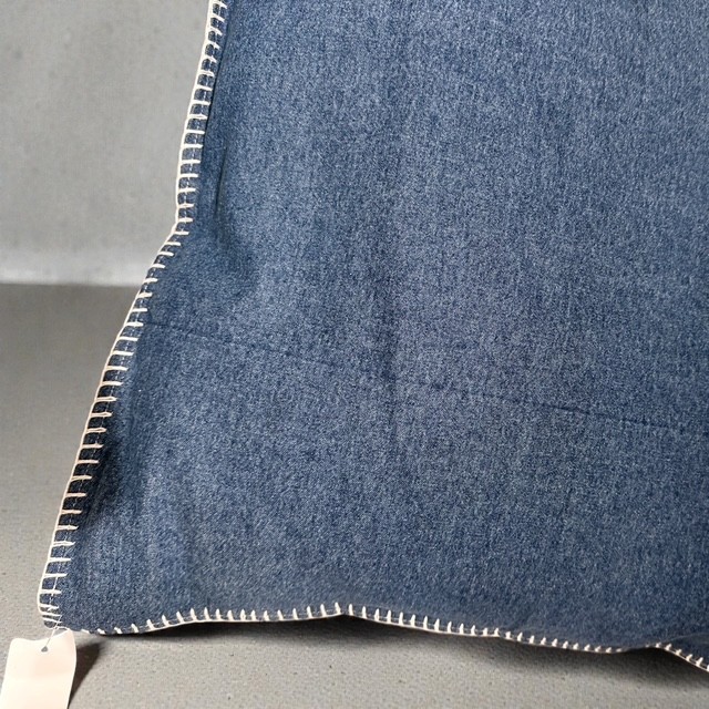 Koeka Kussenhoes denim jeans feston - 50x50 - incl. binnenkussen - Afbeelding 2