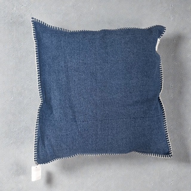 Koeka Kussenhoes denim jeans feston - 50x50 - incl. binnenkussen