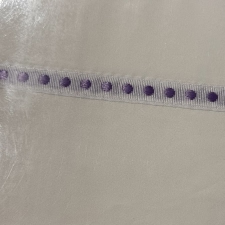 Koeka wieglaken dot tape - white/lila - Afbeelding 3