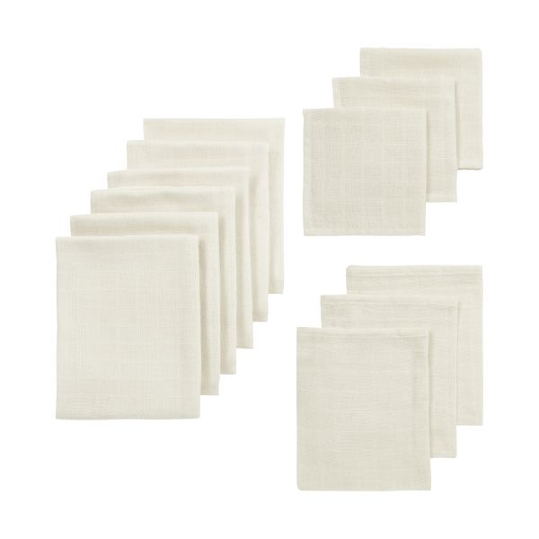 Meyco starterset hydrofiel 12 pack basic (luiers, monddoekjes, washandjes) - nature