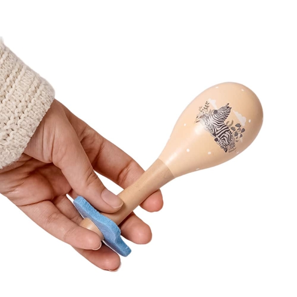 Muziekinstrumentje - Houten Maracas – Zebra