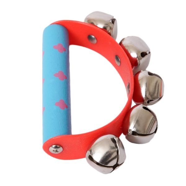 Muziekinstrumentje - houten muziekbellen - blauw rood
