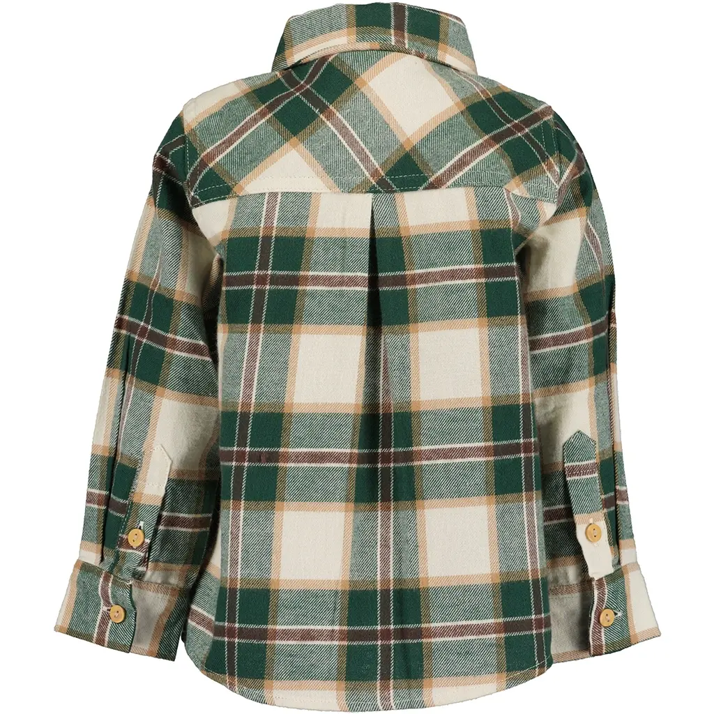 Blue Seven - flanel blouse ruit - groen - Afbeelding 2
